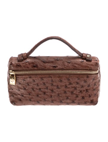 Loro Piana Ostrich Top Handle Bag