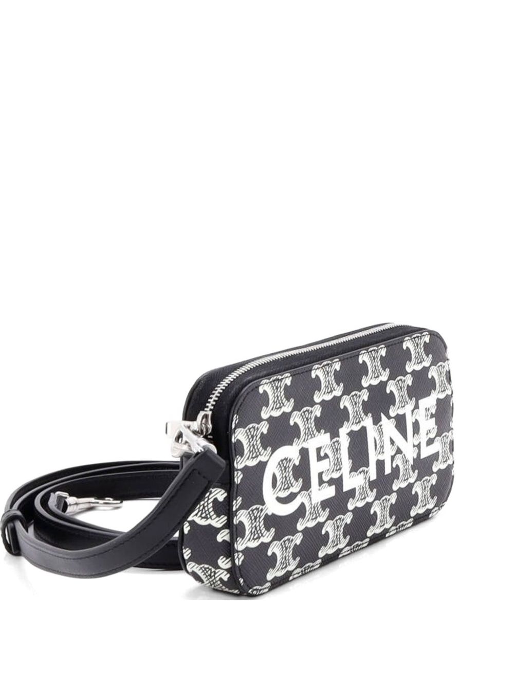 Horizontal Pouch Crossbody Bag Logo Triomphe Coated Canvas shoulder bag