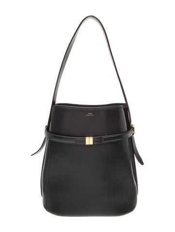 Leather Belted Leather Bucket Bag