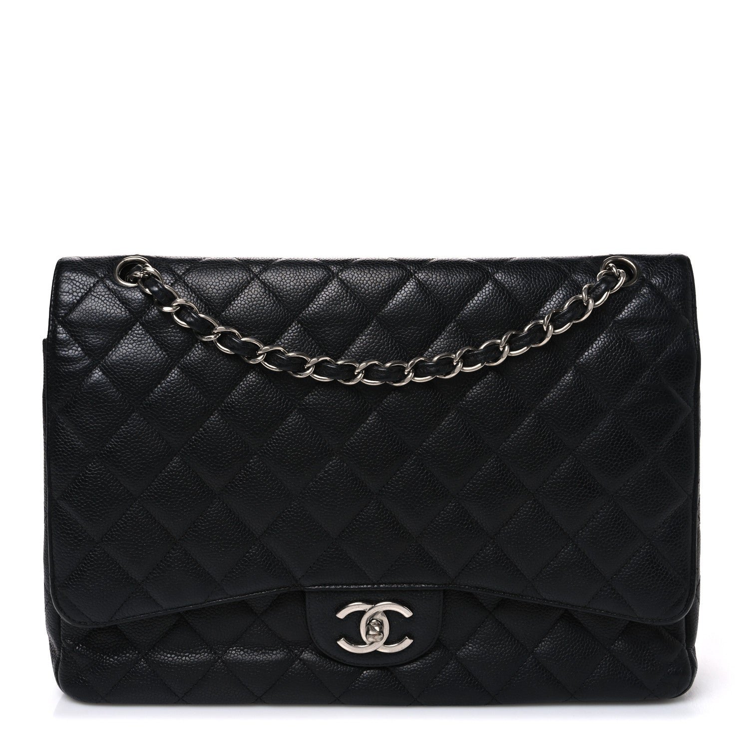 Chanel Caviar Quilted Maxi Double Flap Black
