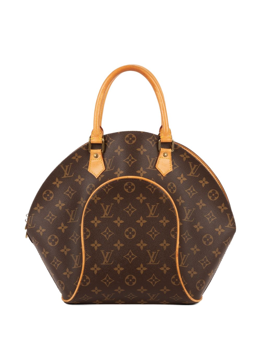 Ellipse monogram-pattern top-handle tote bag