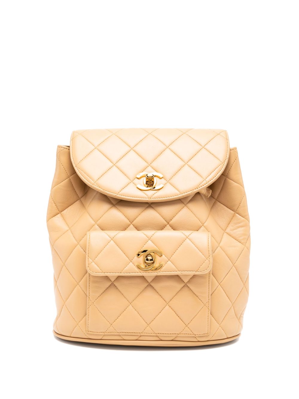 small lambskin backpack with interwoven chain straps