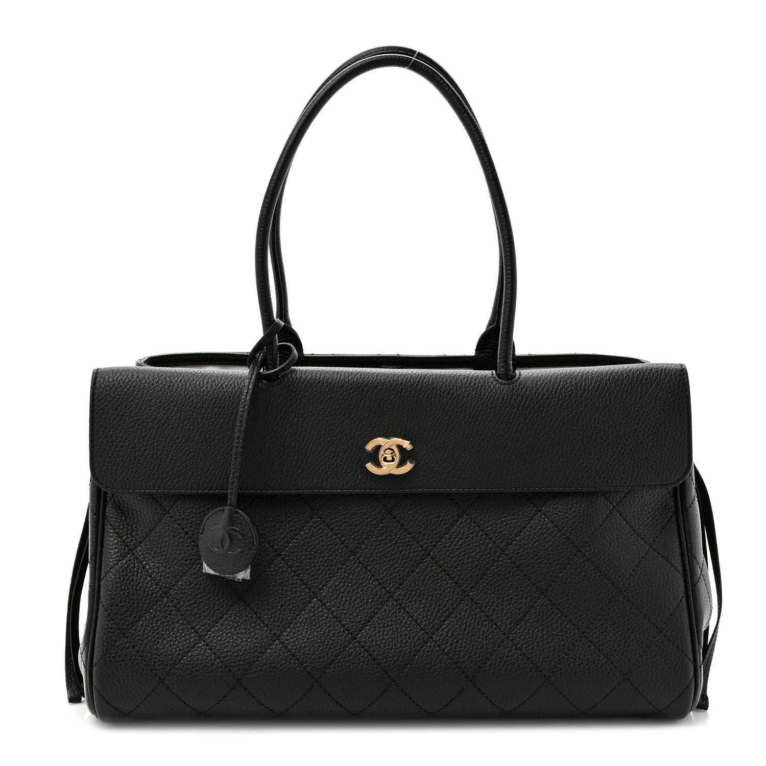 Chanel Grained Calfskin Stitched Urban Essentials Shopping Bag Black