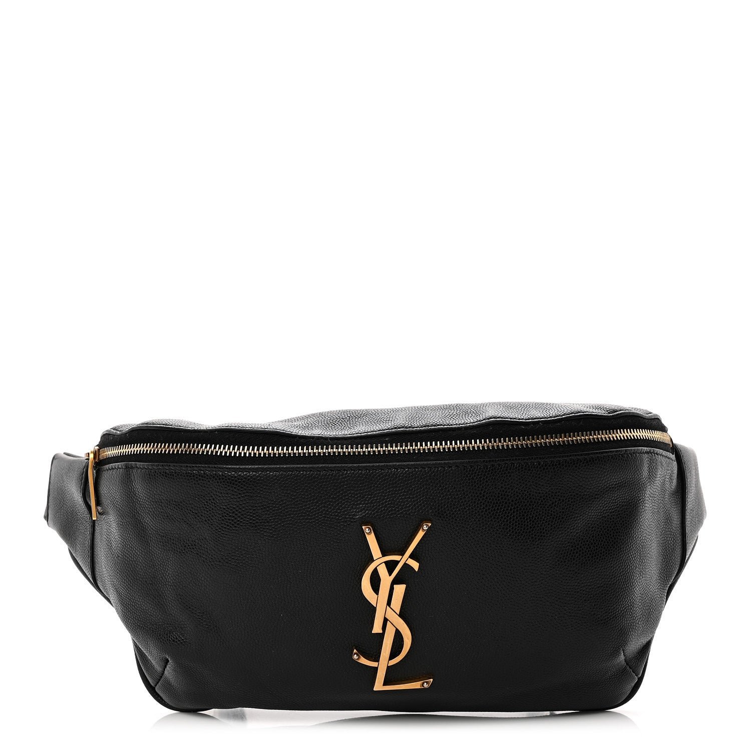 Saint Laurent Grain De Poudre Monogram Belt Bag Black