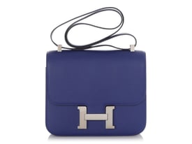 Hermes Bleu Electrique Epsom Constance 24 Palladium Hardware, 2017