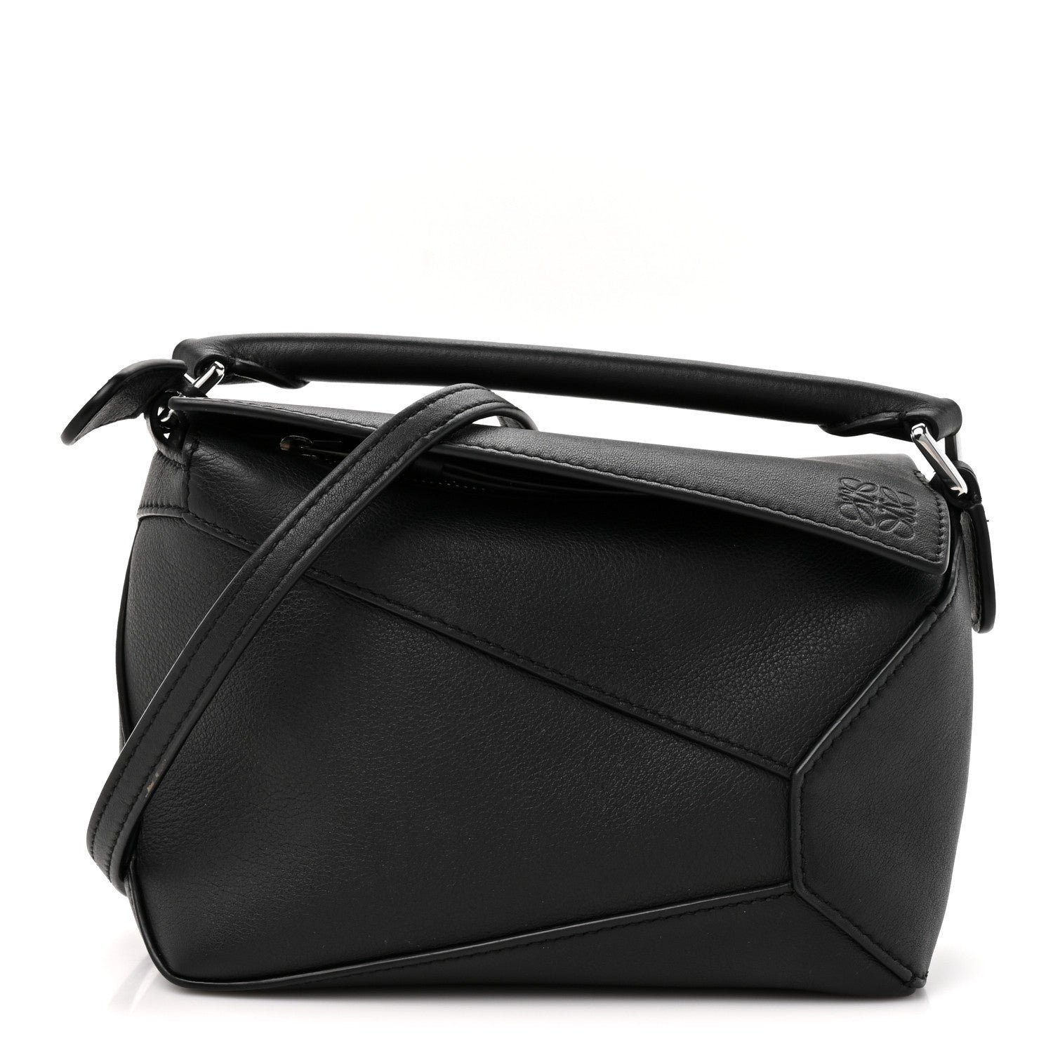 Loewe Calfskin Mini Puzzle Bag Black