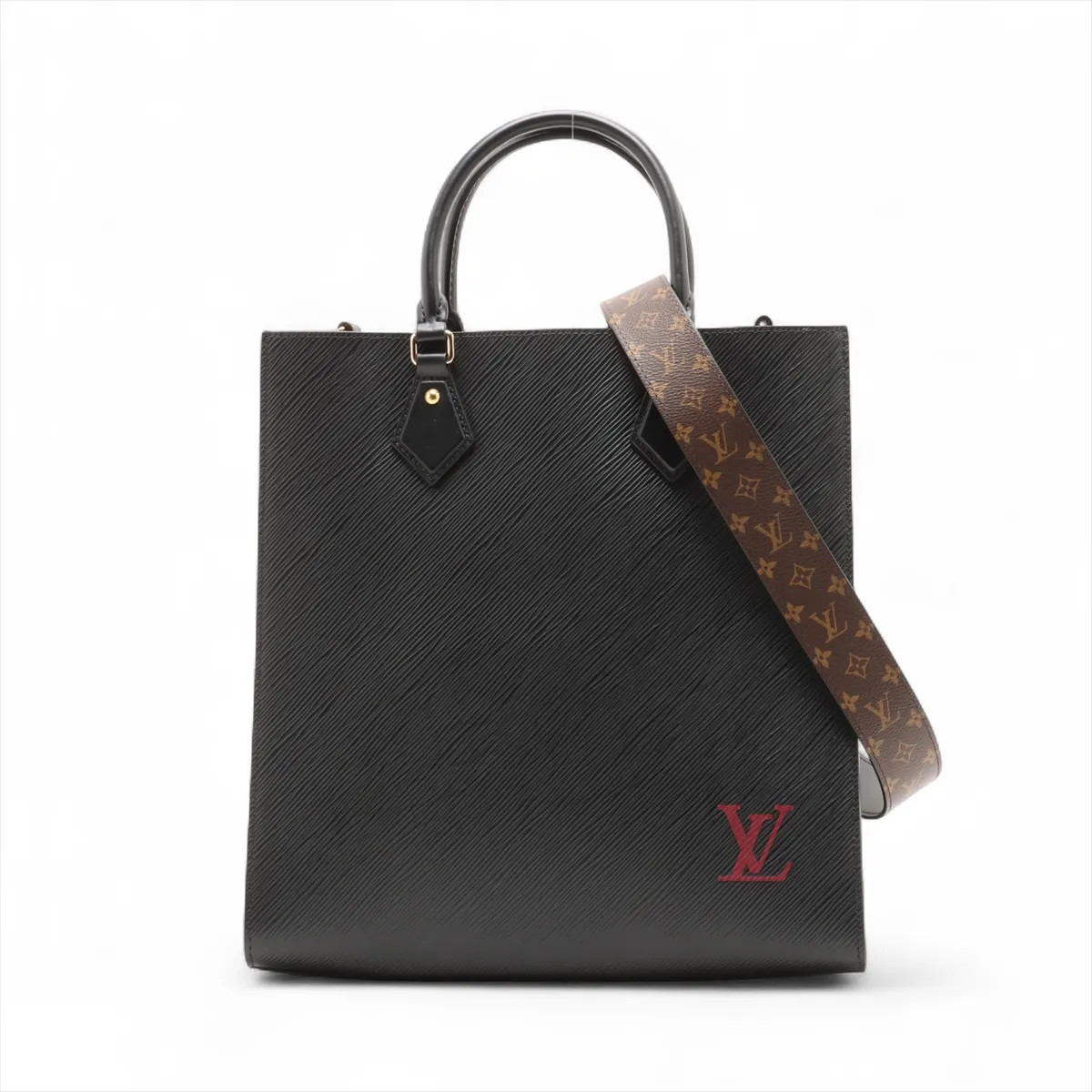 Louis Vuitton Epi Sac Plat PM M58658 Black There was an RFID response