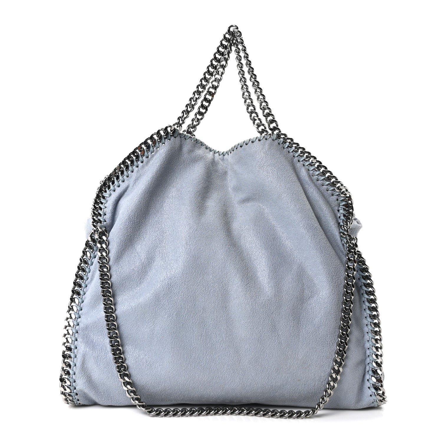 Stella McCartney Shaggy Deer Falabella Fold Over Tote Ice Blue