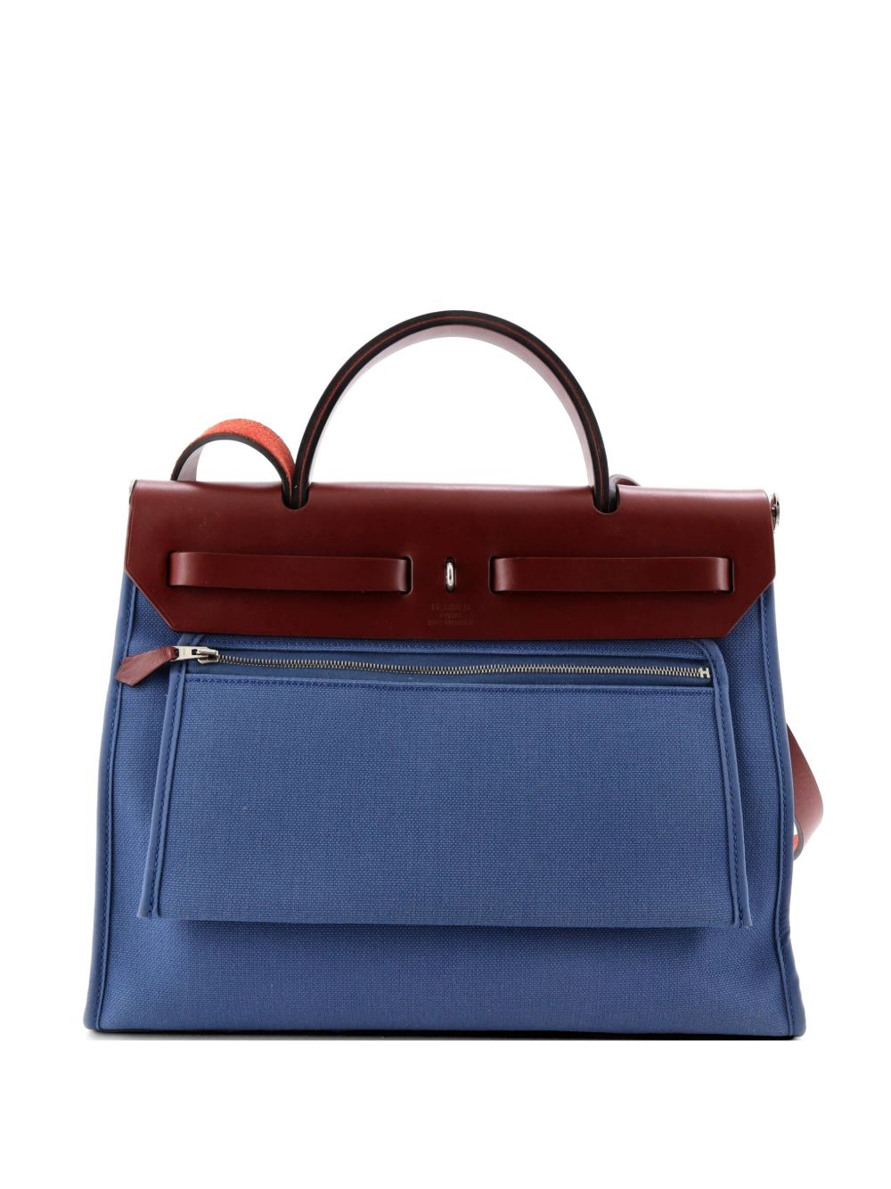 Herbag Zip Leather and Toile 31 shoulder bag