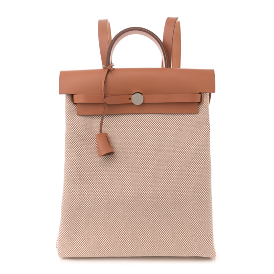 Hermes Vache Hunter Criss Viking Herbag a Dos Retourne Backpack Ecru Beige Naturel