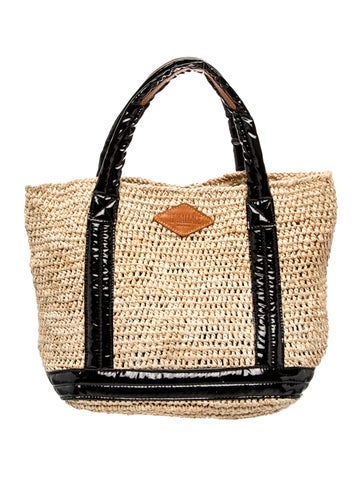 Raffia Top Handle Bag