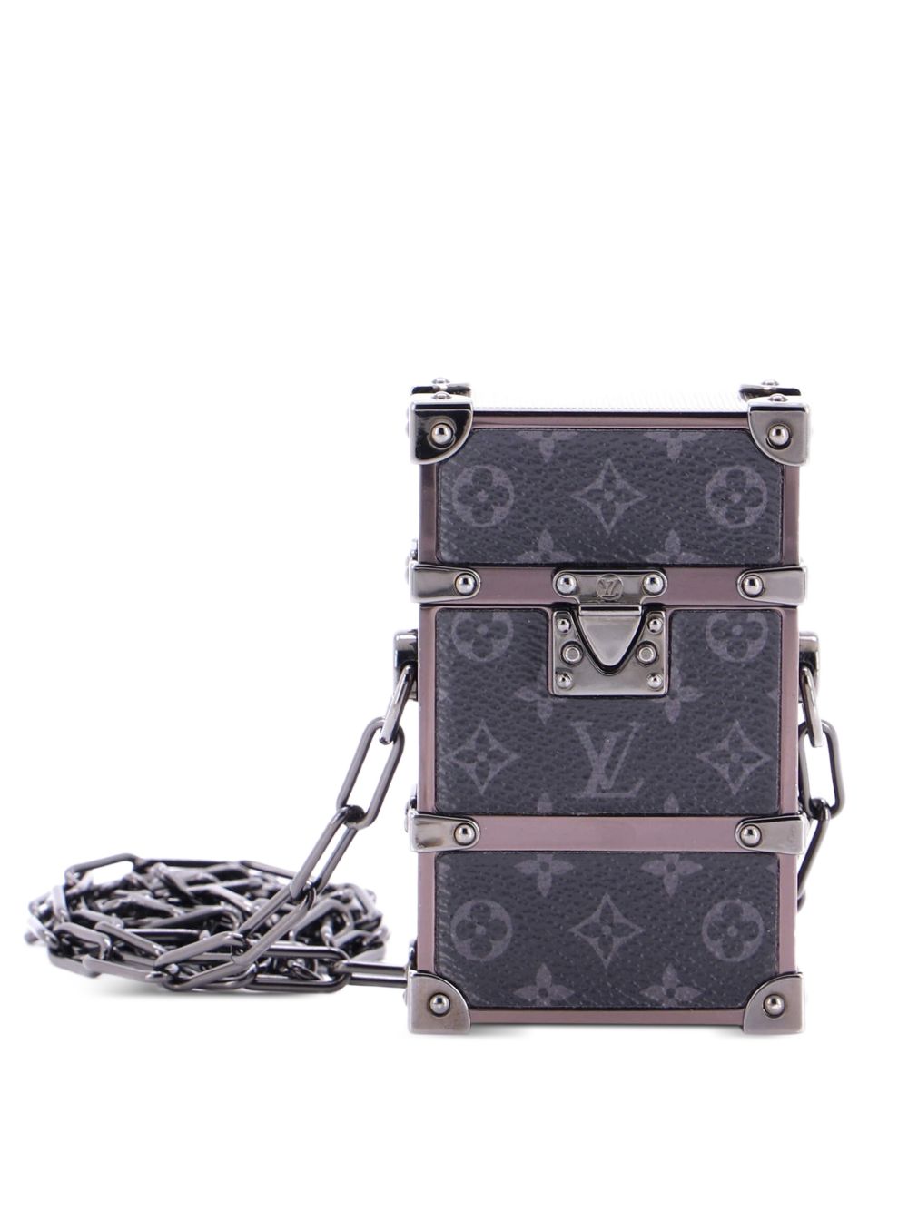 Trunk Box Pouch Monogram Eclipse Canvas crossbody bag