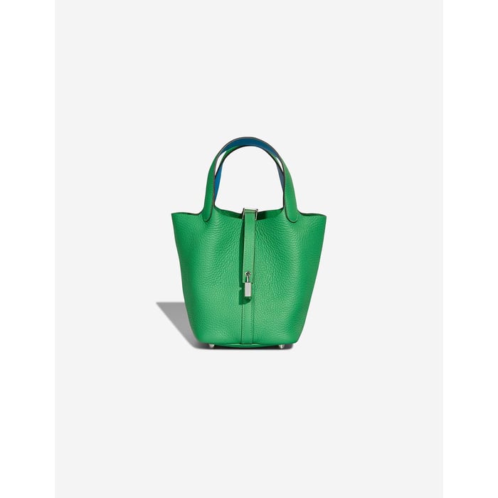 Hermes 
		Picotin 18 Clémence Bambou / Vert Bosphore    