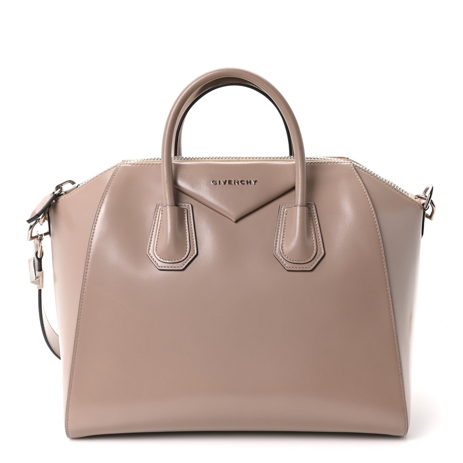 Givenchy Givenchy Shiny Lord Calfskin Medium Antigona Taupe