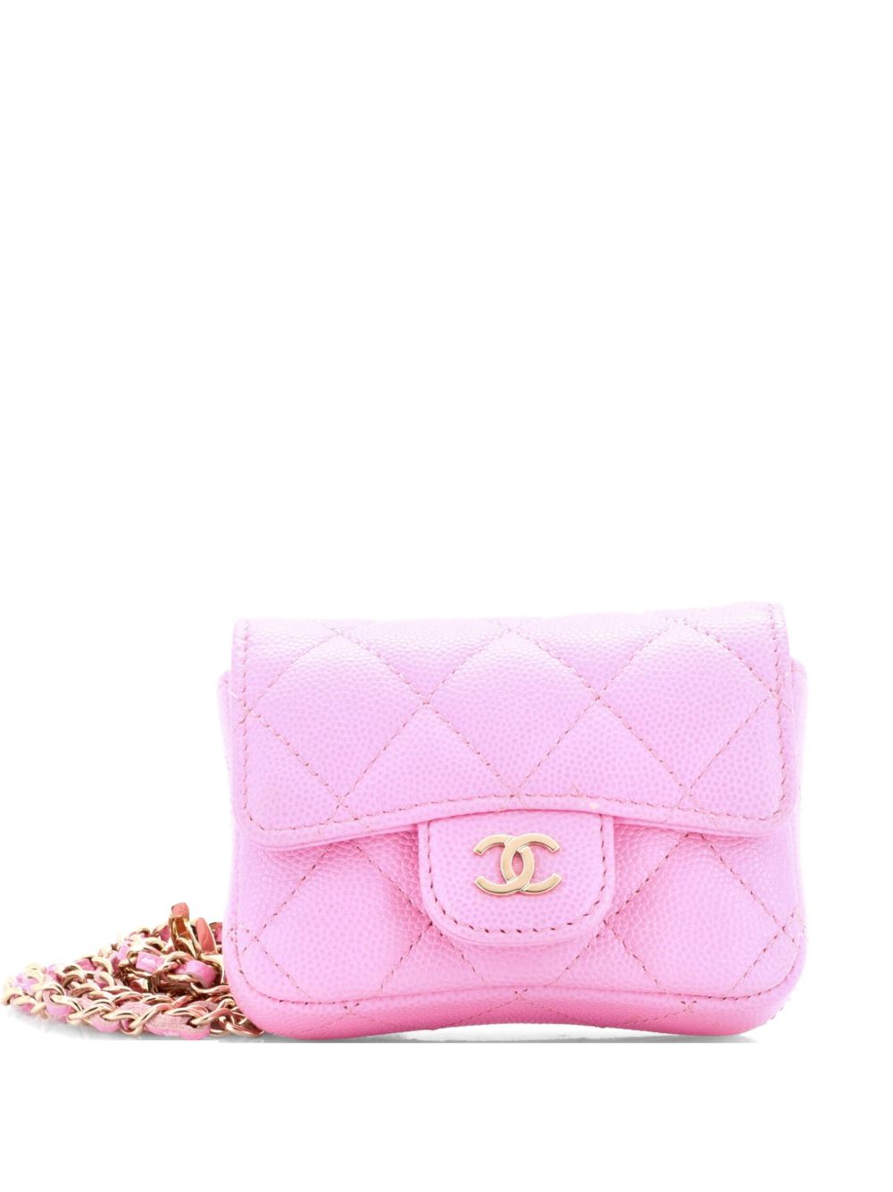 Classic Flap Chain Quilted Caviar Mini belt bag