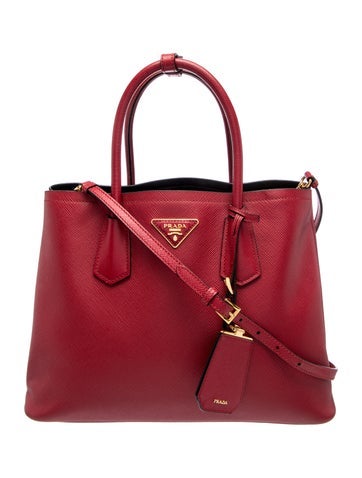 Saffiano Leather Double Bag Large