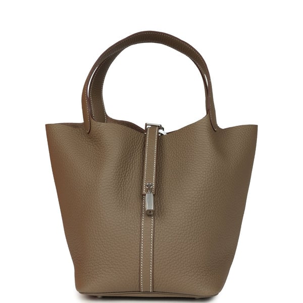 Hermes Hermes Picotin Lock 22 Etoupe Clemence Palladium Hardware