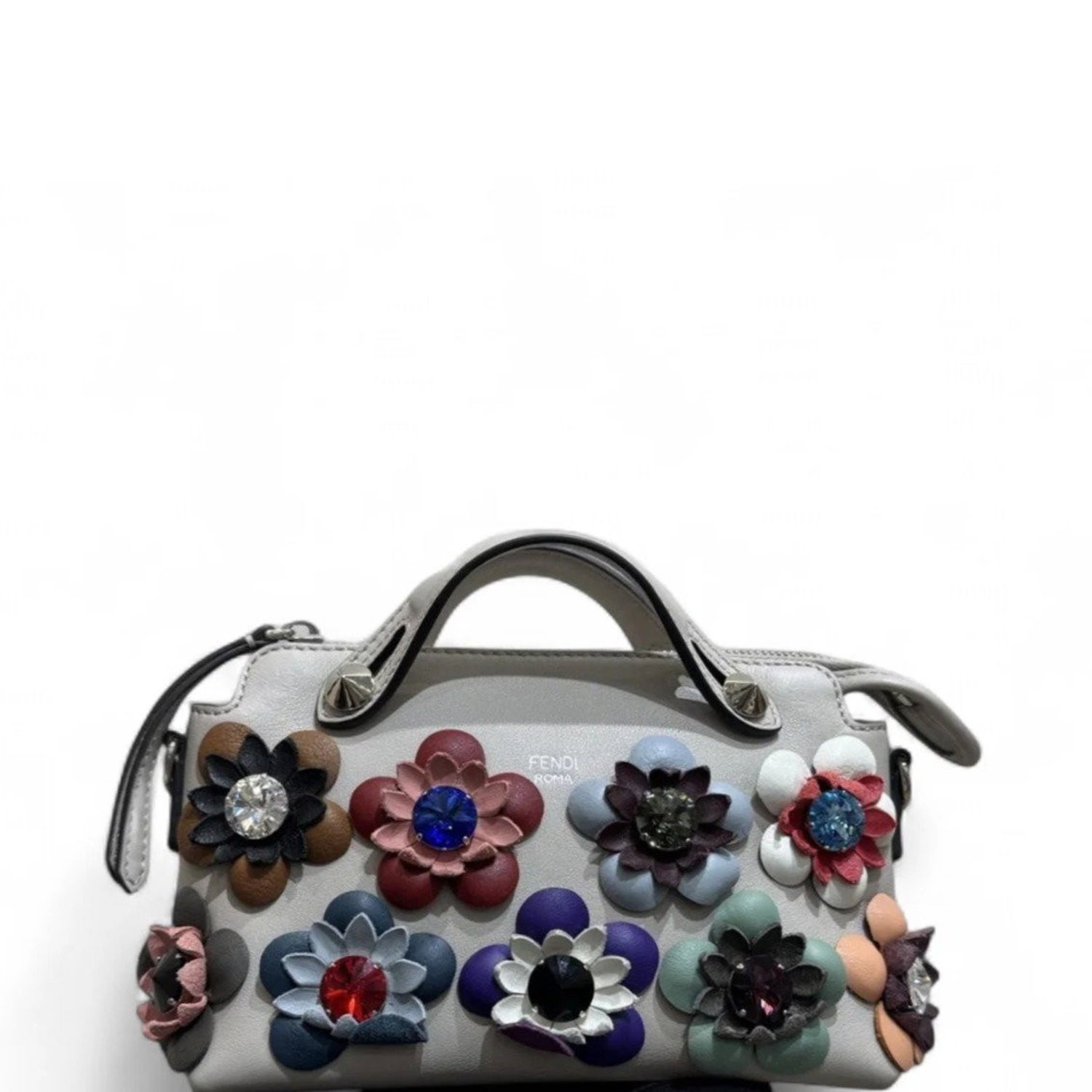 Calfskin Flowerland Studded By the Way Bag Mini