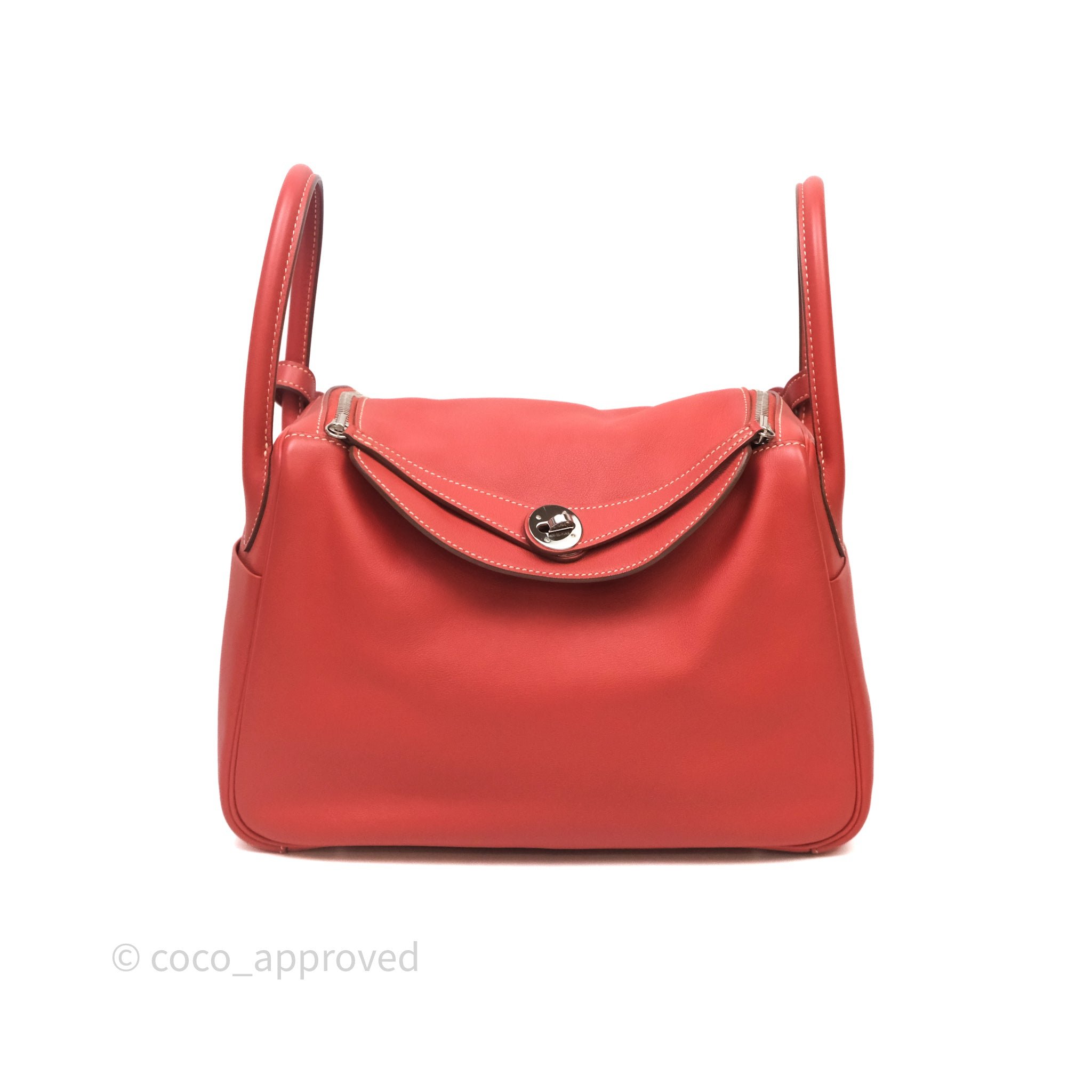 Hermès Lindy 30 Sanguine 9M Swift Palladium Hardware