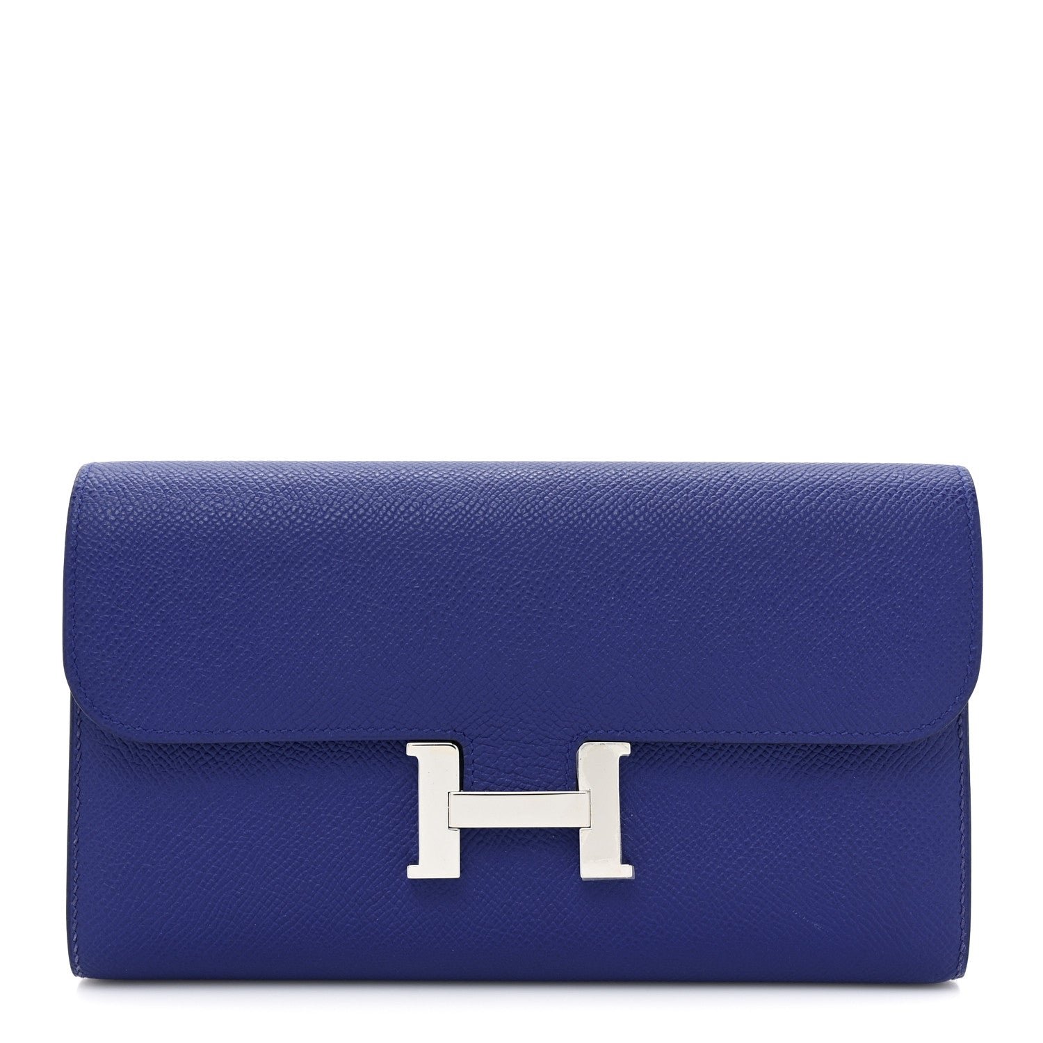 Hermes Epsom Constance Long Wallet Bleu Electrique