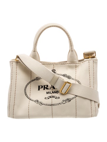 Enameled Metal Triangle Canvas Top Handle Bag