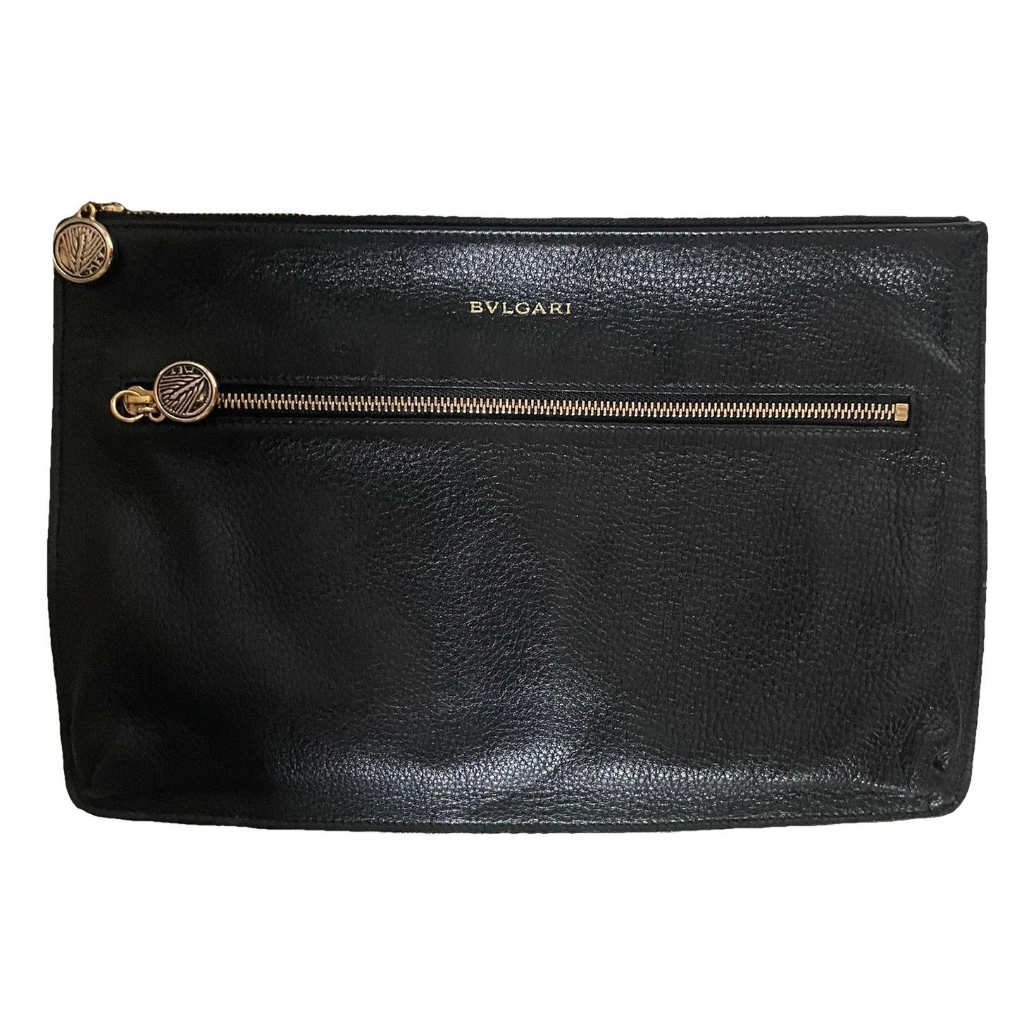 Leather clutch bag