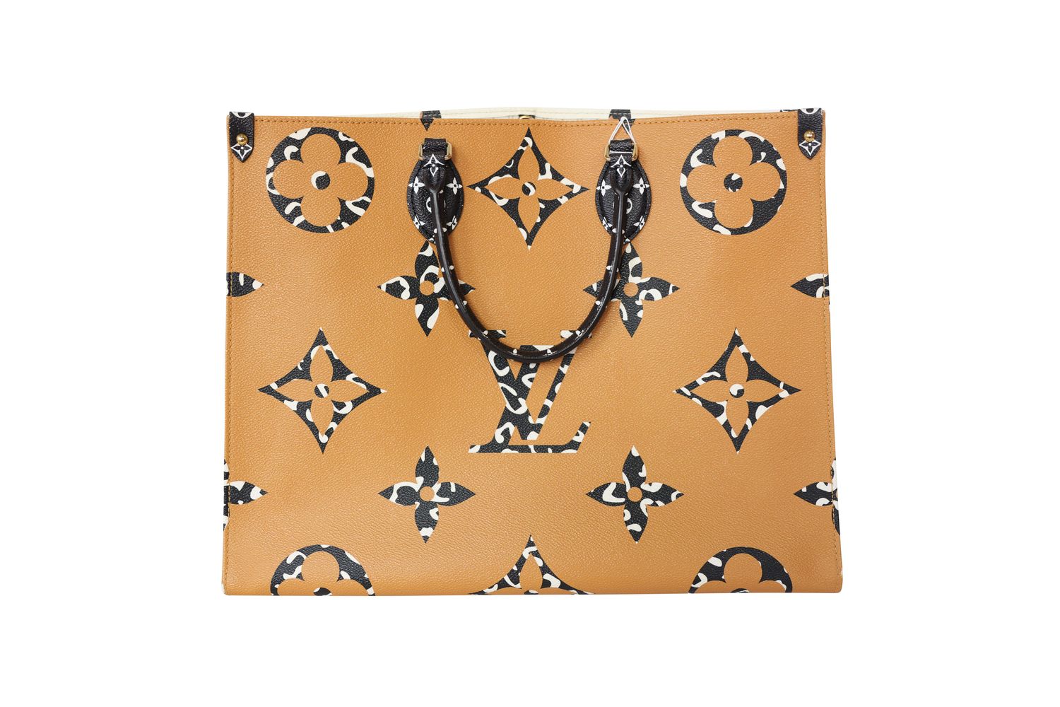 Louis Vuitton Louis Vuitton Jungle OnTheGo GM, Ivory, Brown, Black Giant Monogram and Animal Print Coated Canvas with Gold Hardware, Preowned in a Box WA001