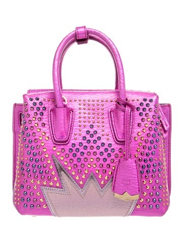 MCM Leather Top Handle Bag