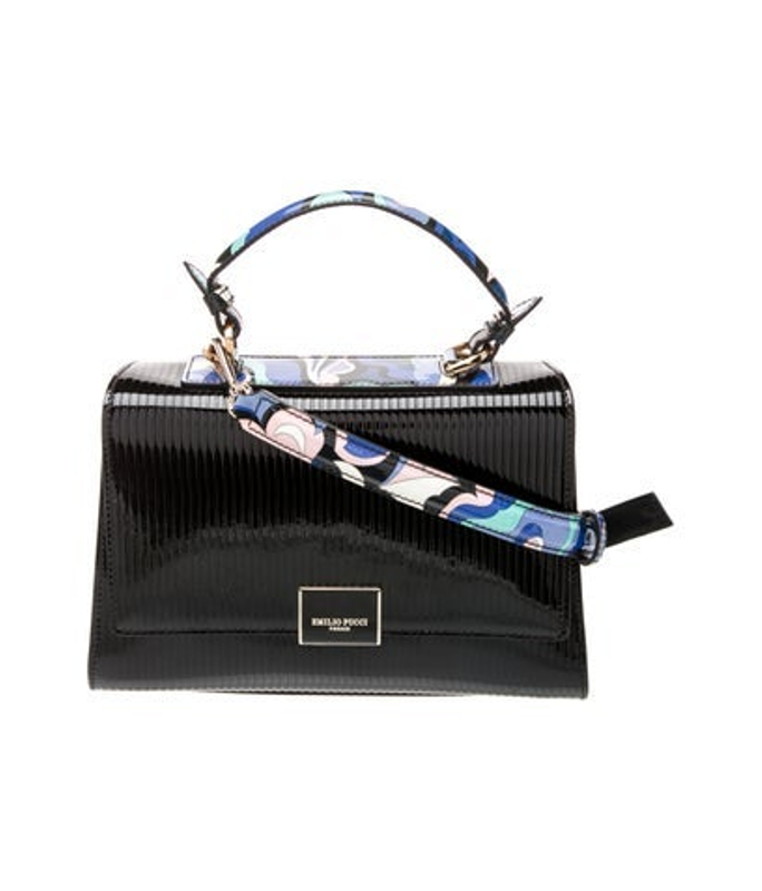 Emilio Pucci Pucci Patent Leather Top Handle Bag