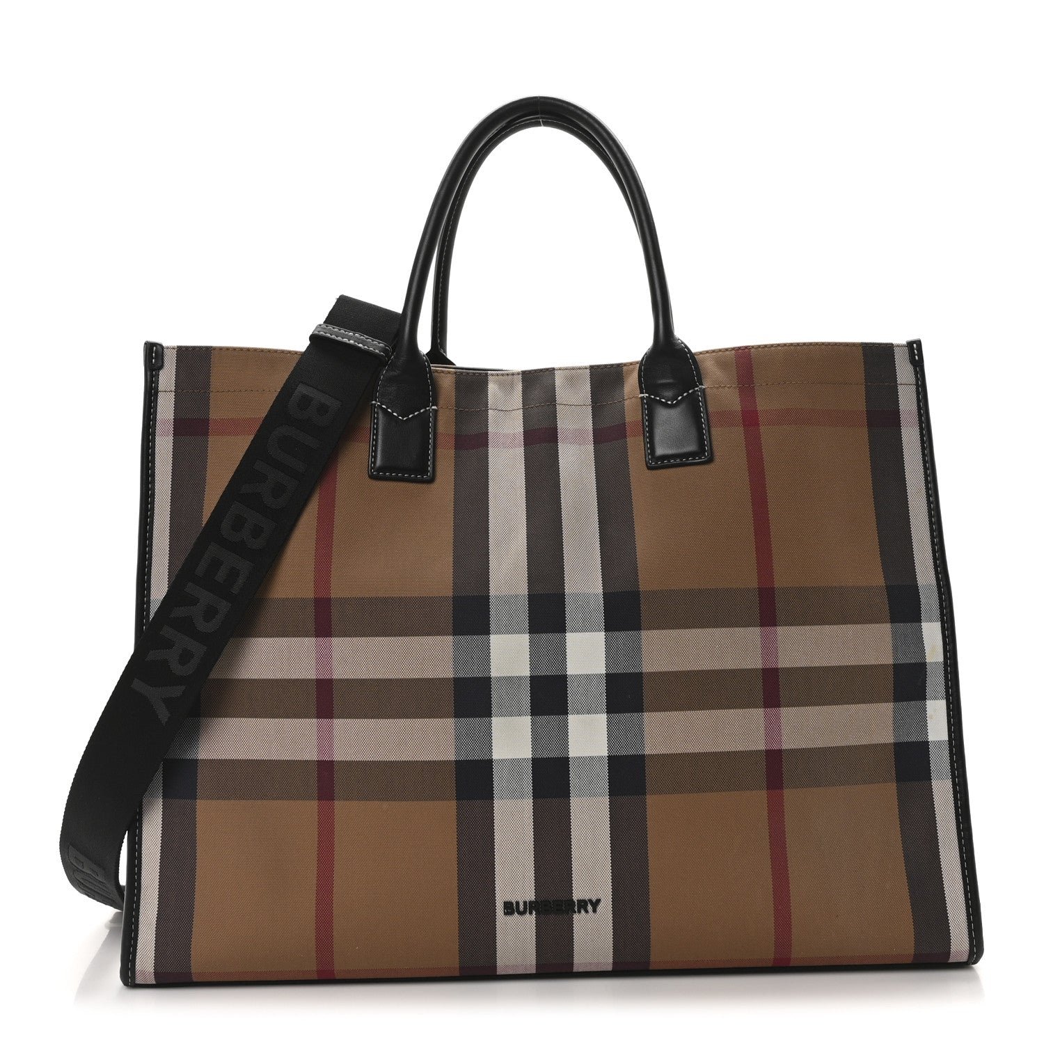 Burberry House Check Denny Check Tote Brown