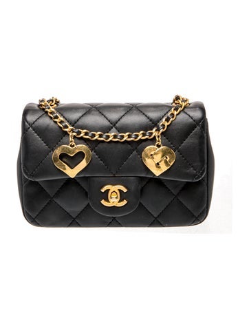 Mini Heart Charms Flap Bag