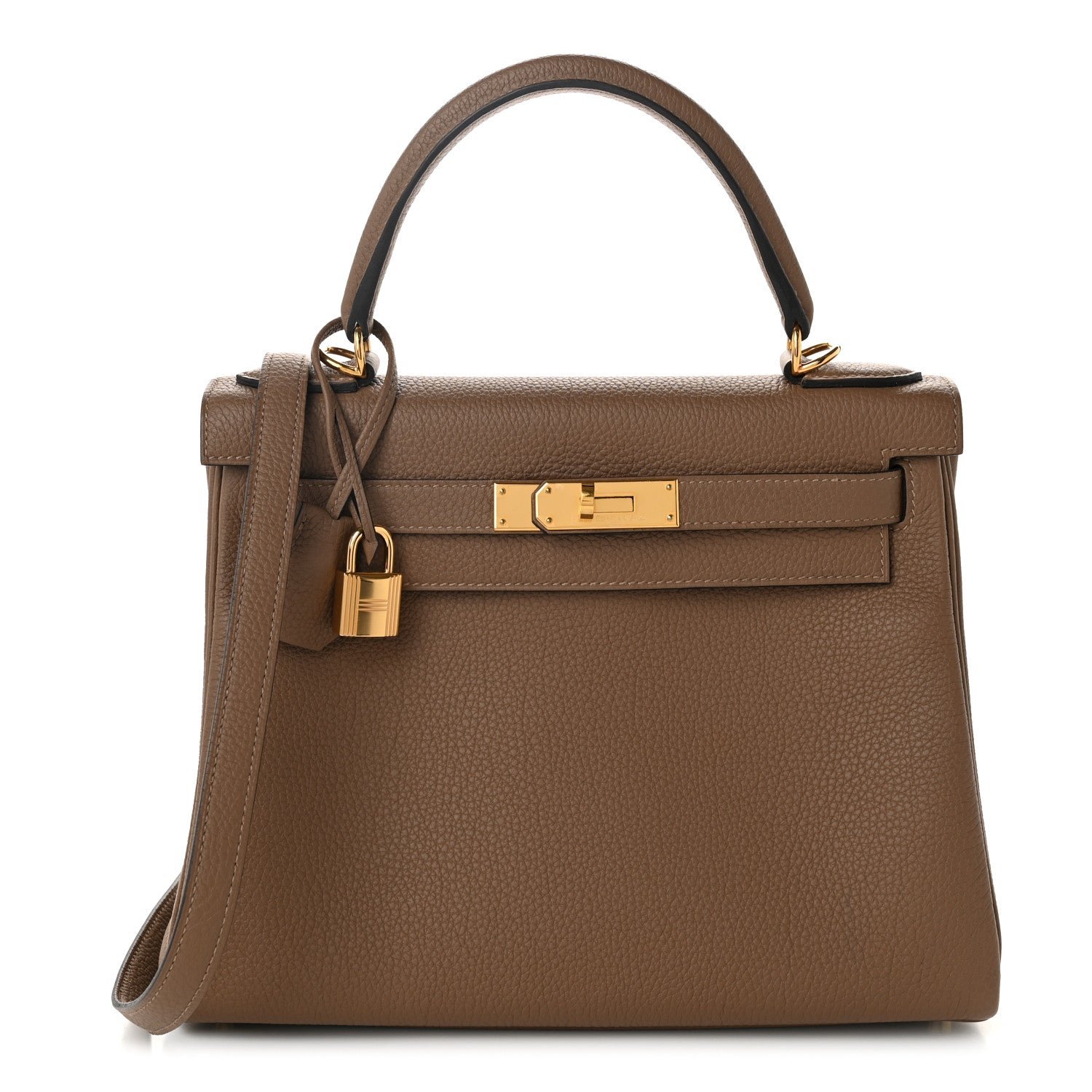 Hermes Togo Kelly Retourne 28 Beige De Weimar