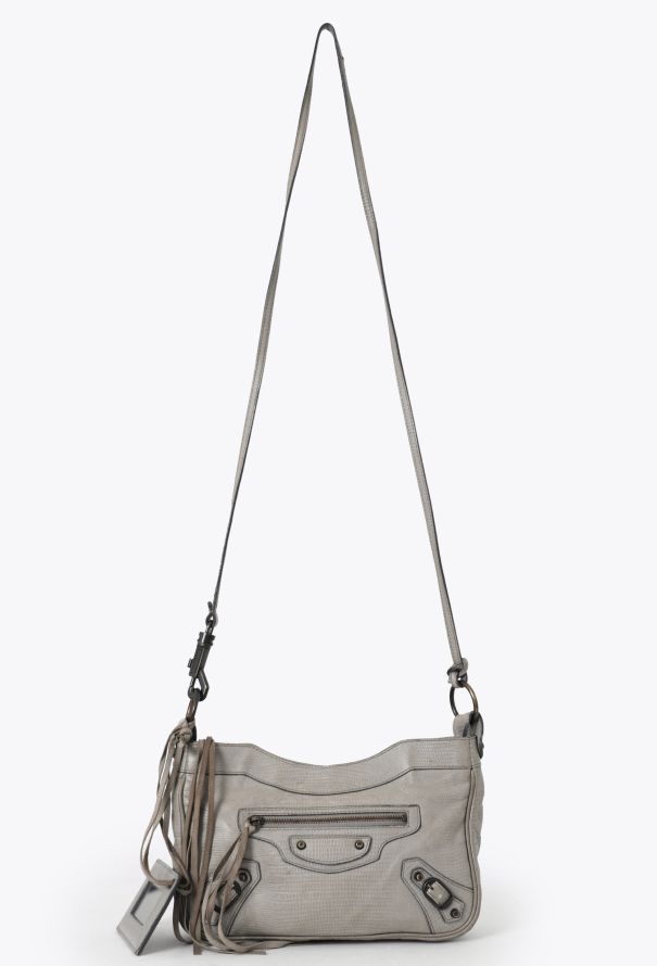 Balenciaga Grey Embossed Classic Hip Bag
