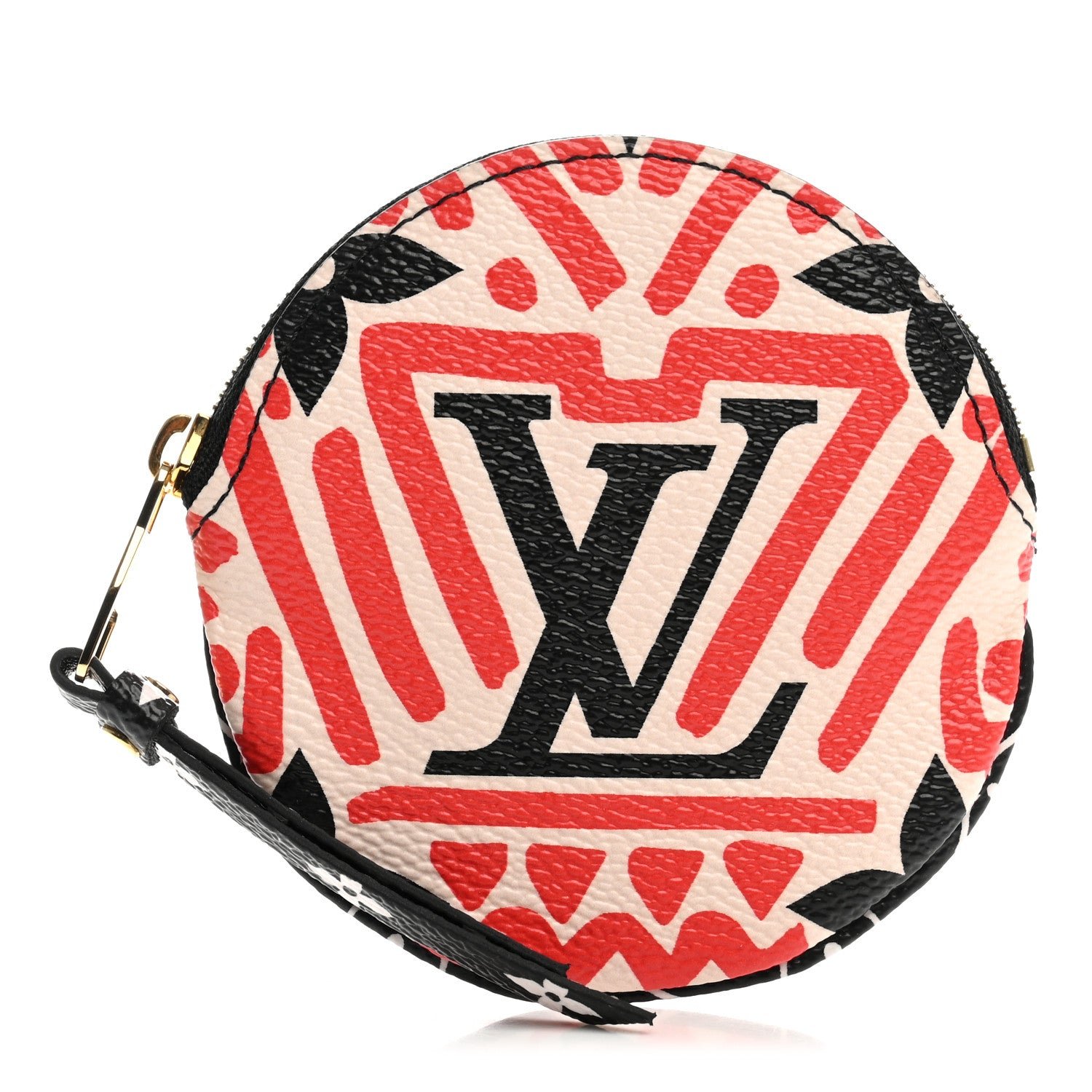 Louis Vuitton Monogram Giant Crafty Round Coin Purse Creme Rouge