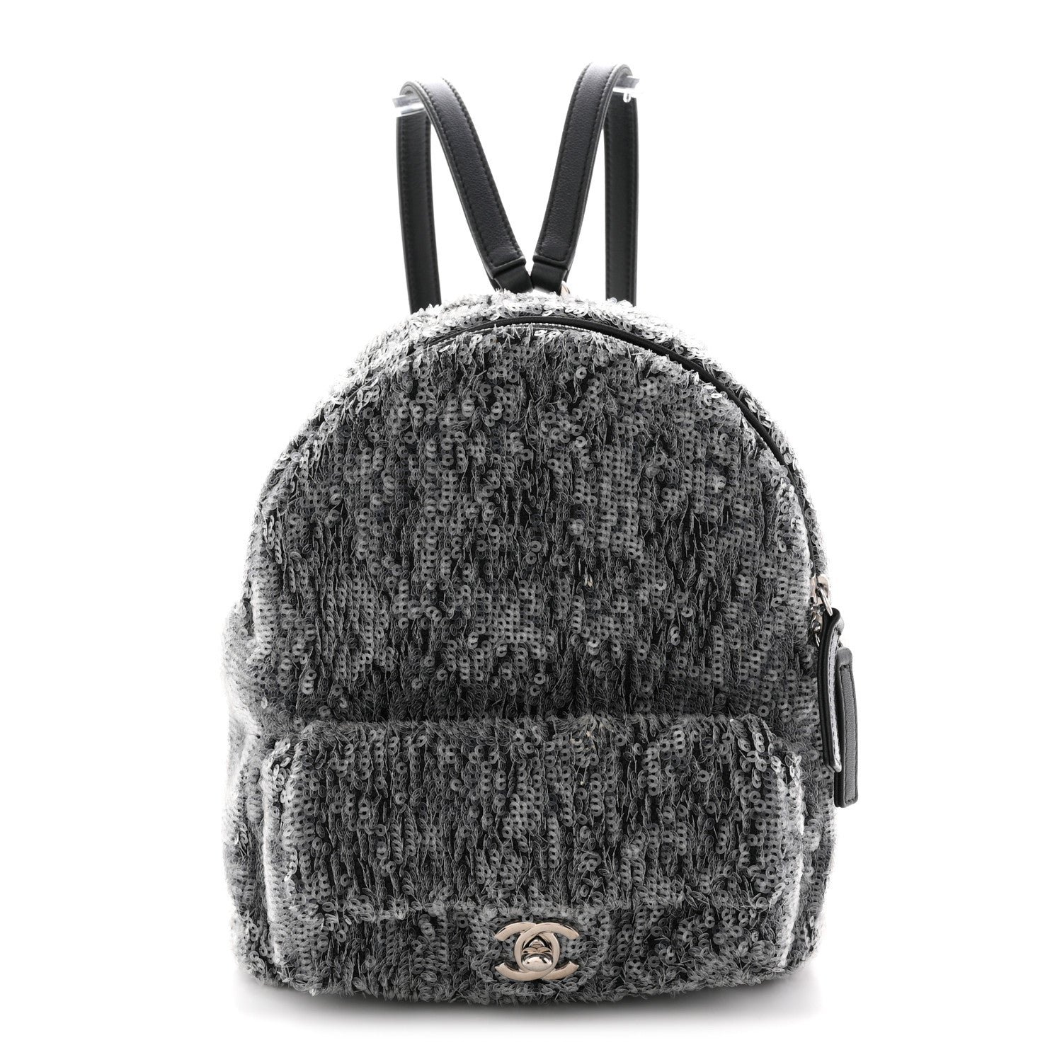 Chanel Sequin Waterfall Backpack Grey