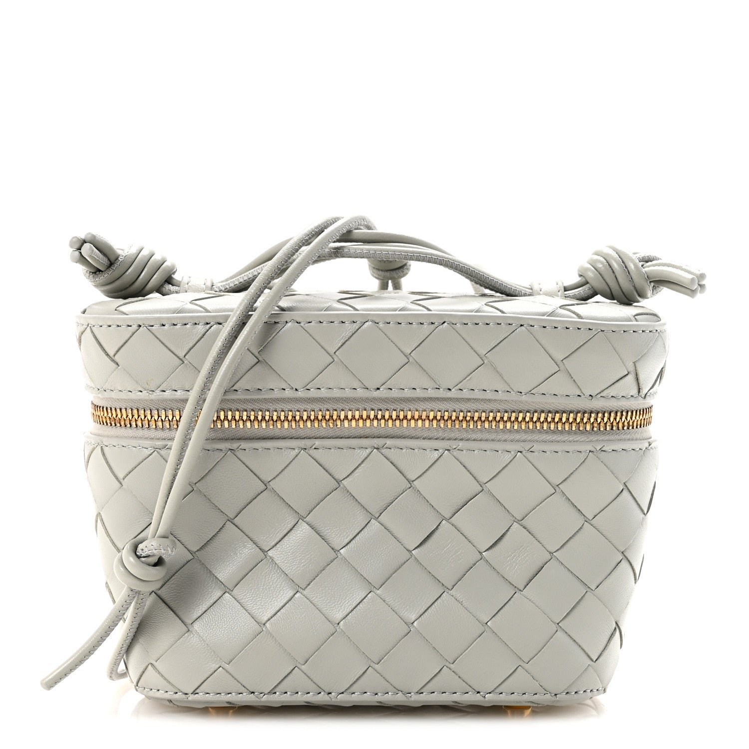 Bottega Veneta Bottega Veneta Nappa Intrecciato Small Vanity Case On Strap Agate Grey