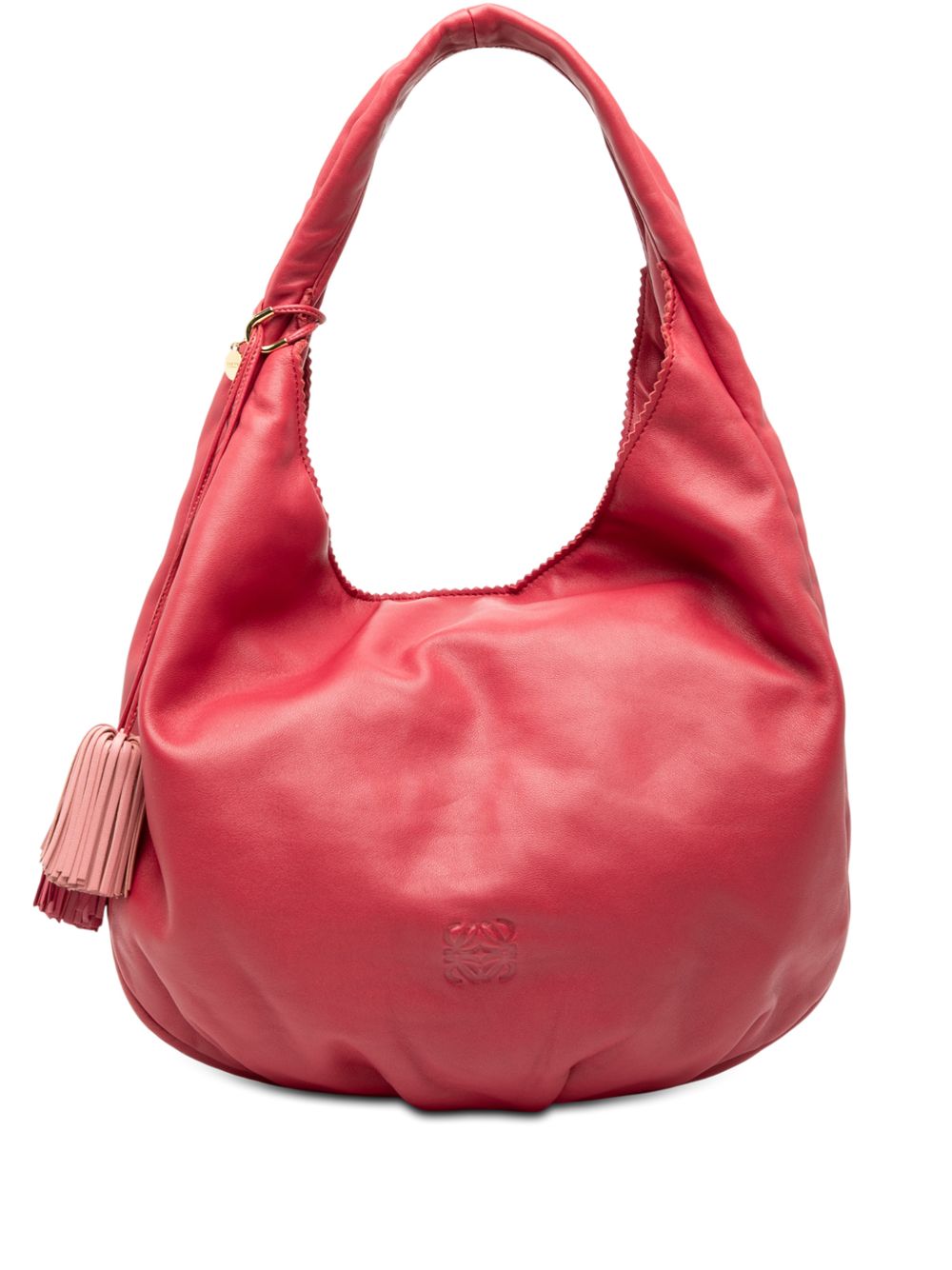 Loewe 1990-2000 Nappa Anagram Tassel hobo bag