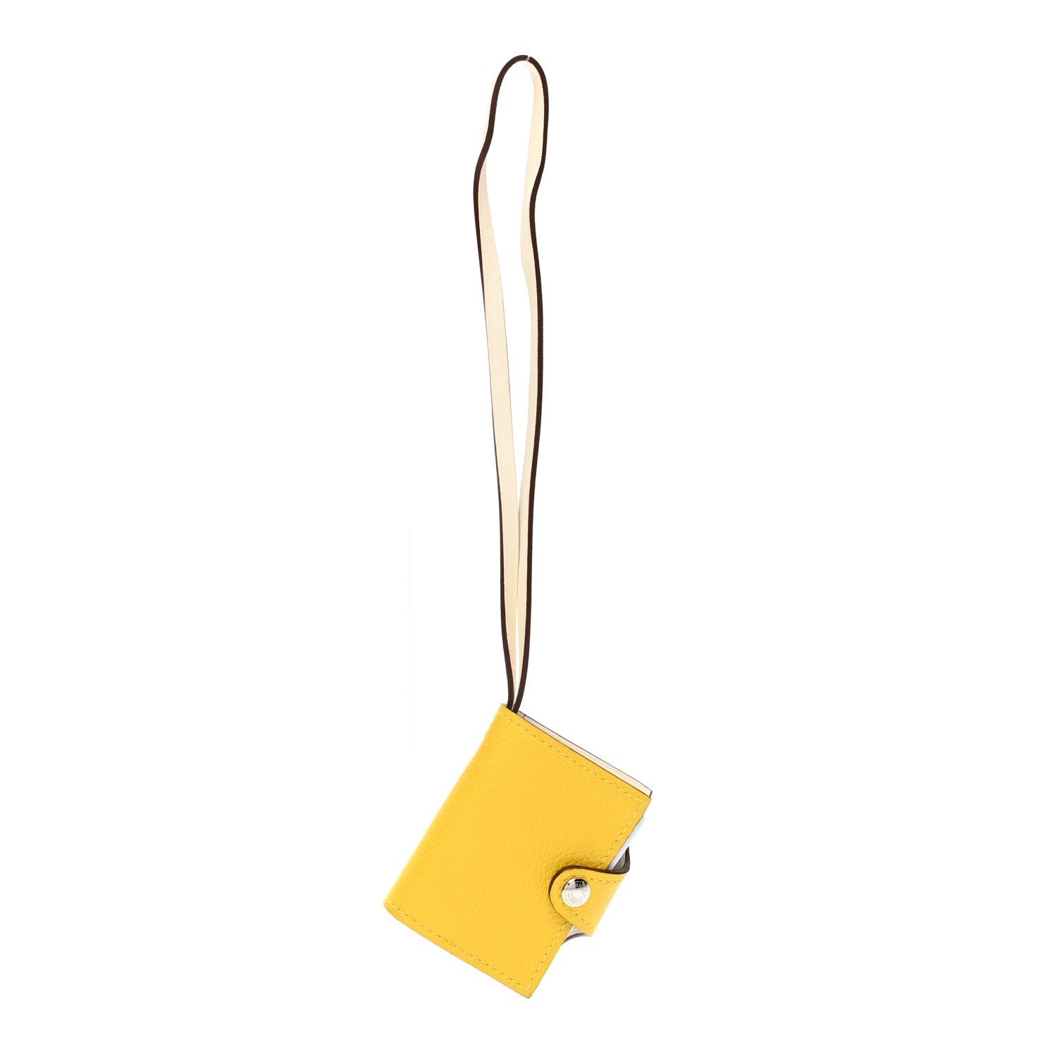 Hermes Evercolor Swift Verso Ulysse Nano Bag Charm Jaune de Naples Nata