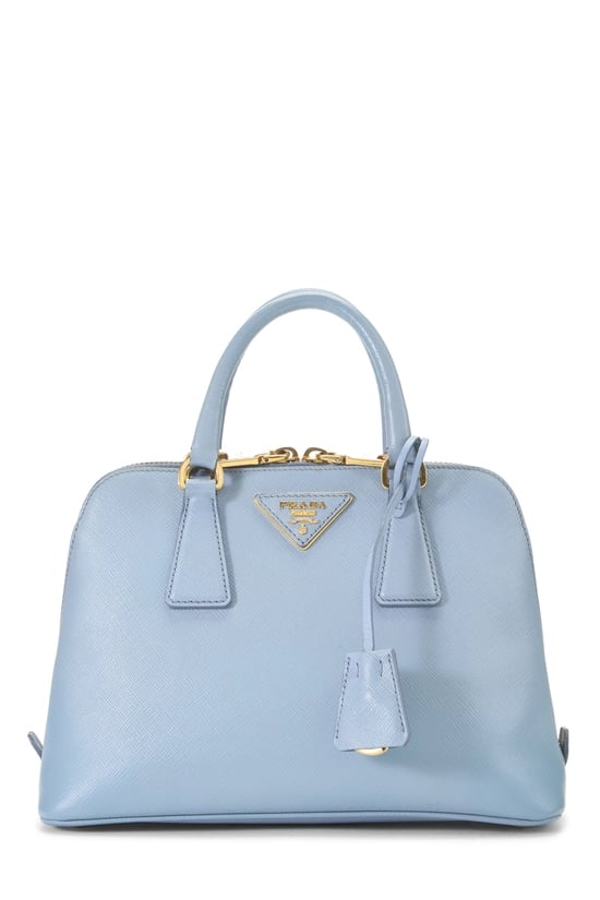 Blue Saffiano Promenade Small