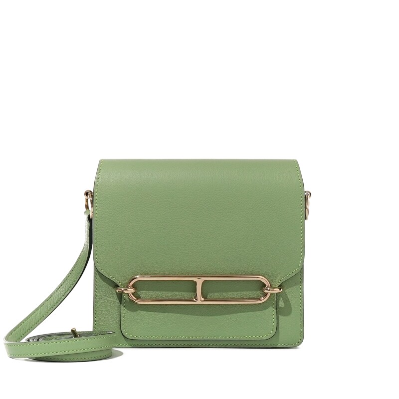 Hermes Vert Criquet Evercolor Mini Roulis 18 Gold Hardware, 2021