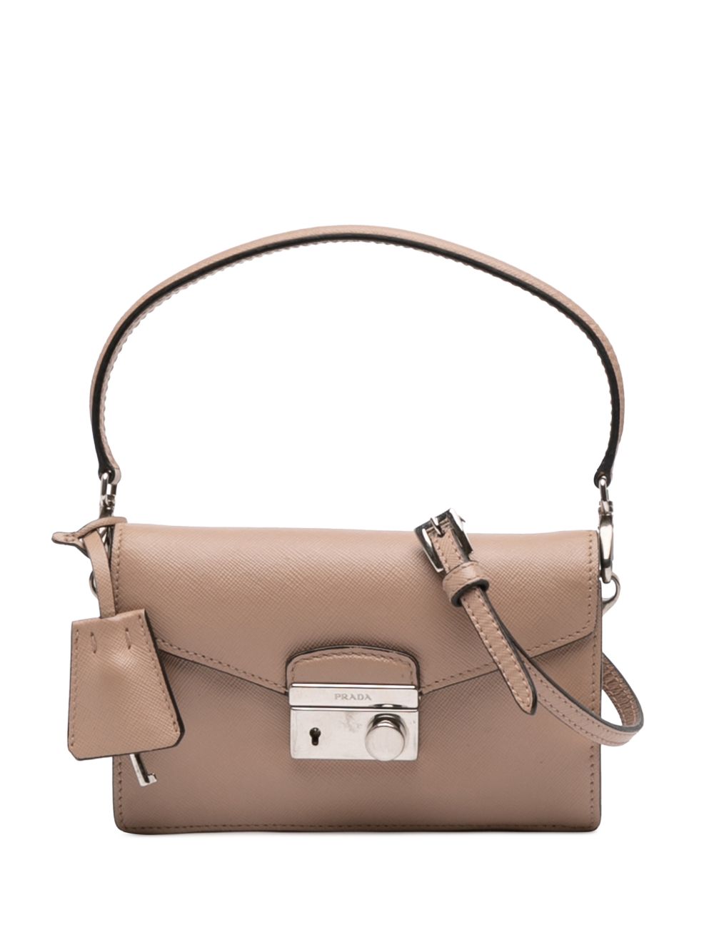 Prada 2013-2026 Mini Saffiano Lux Sound Lock satchel