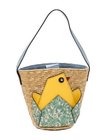 Girls' Raffia Chick Bucket Bag