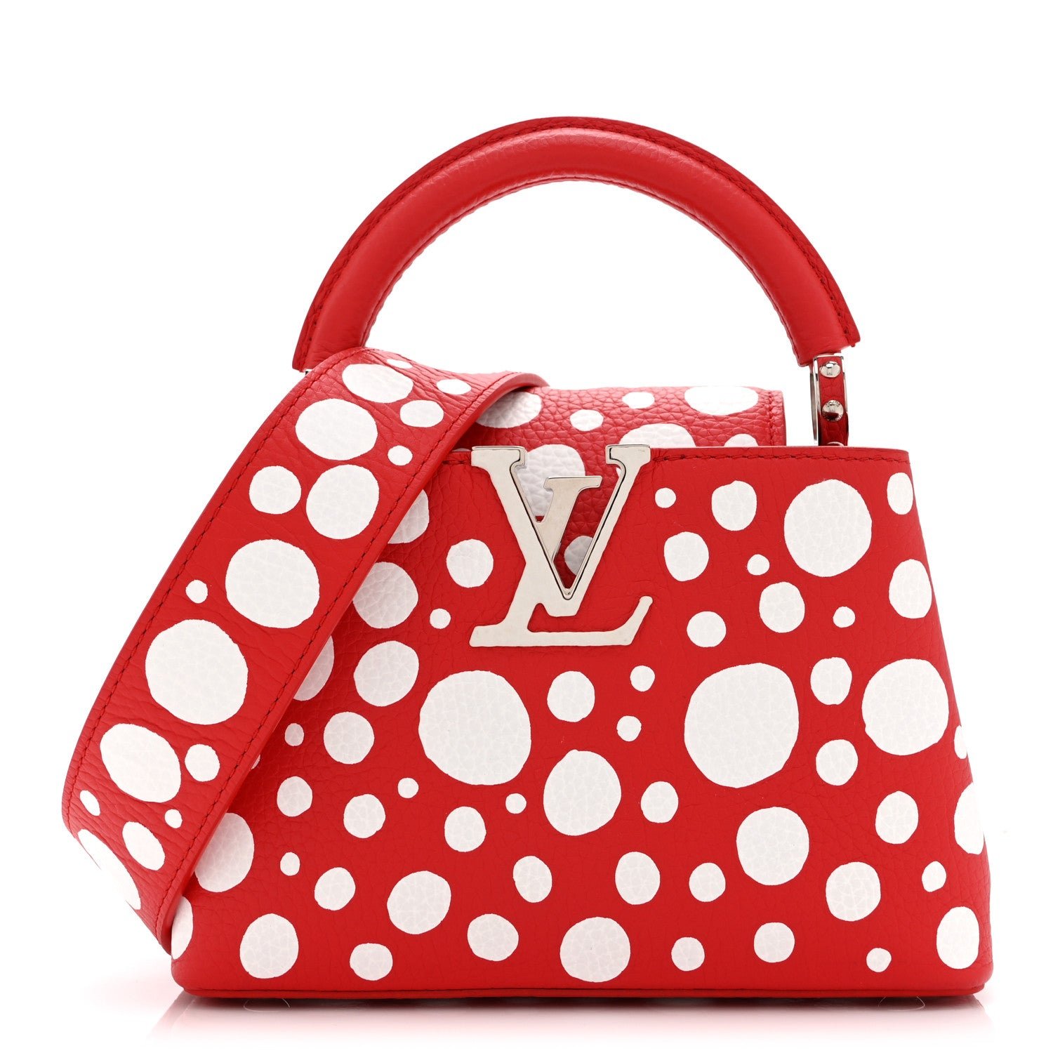 Louis Vuitton LV X YK Taurillon Capucines Mini Red White