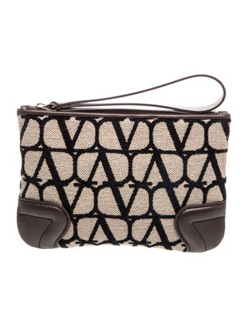 Valentino Canvas Clutch