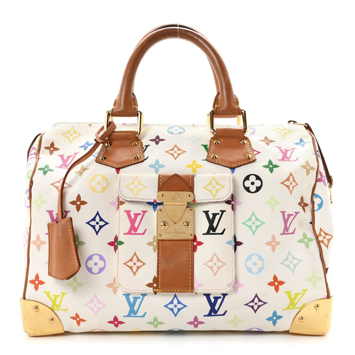 Louis Vuitton Monogram Multicolor Speedy 30 White
