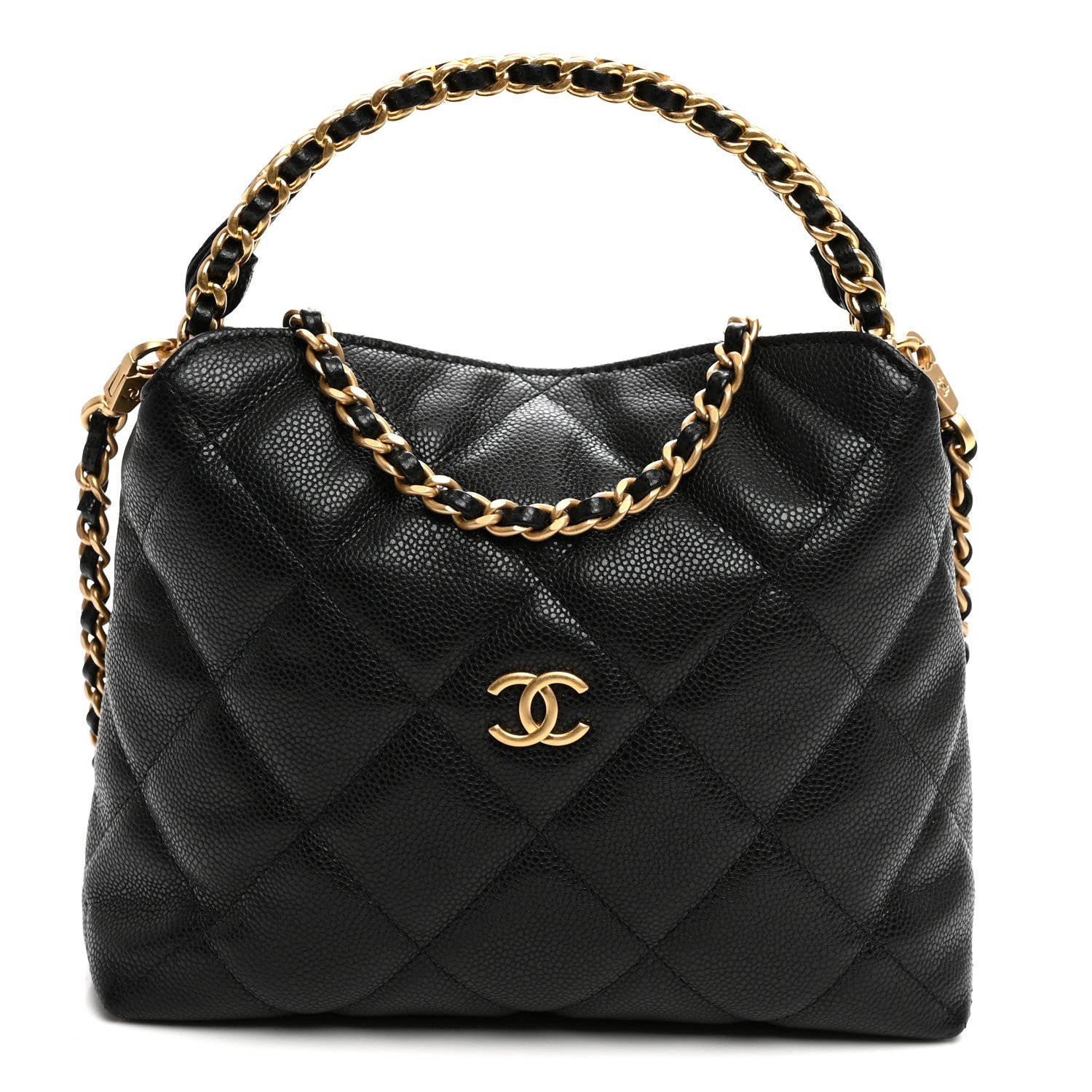 Chanel Caviar Quilted Chanel Way Clutch With Chain Black