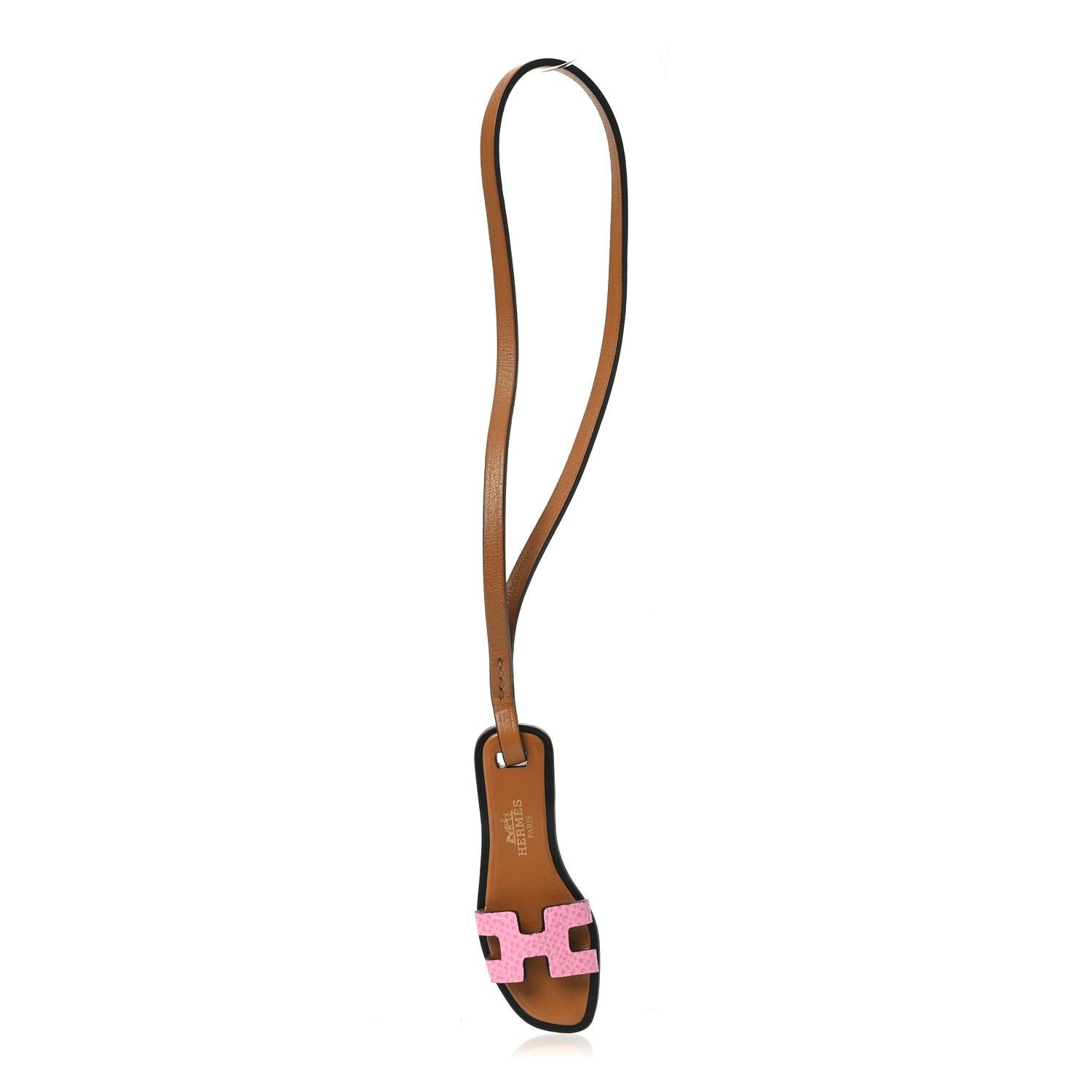 Hermes Epsom Butler Calfskin Hunter Oran Nano Bag Charm Rose Confetti Sable