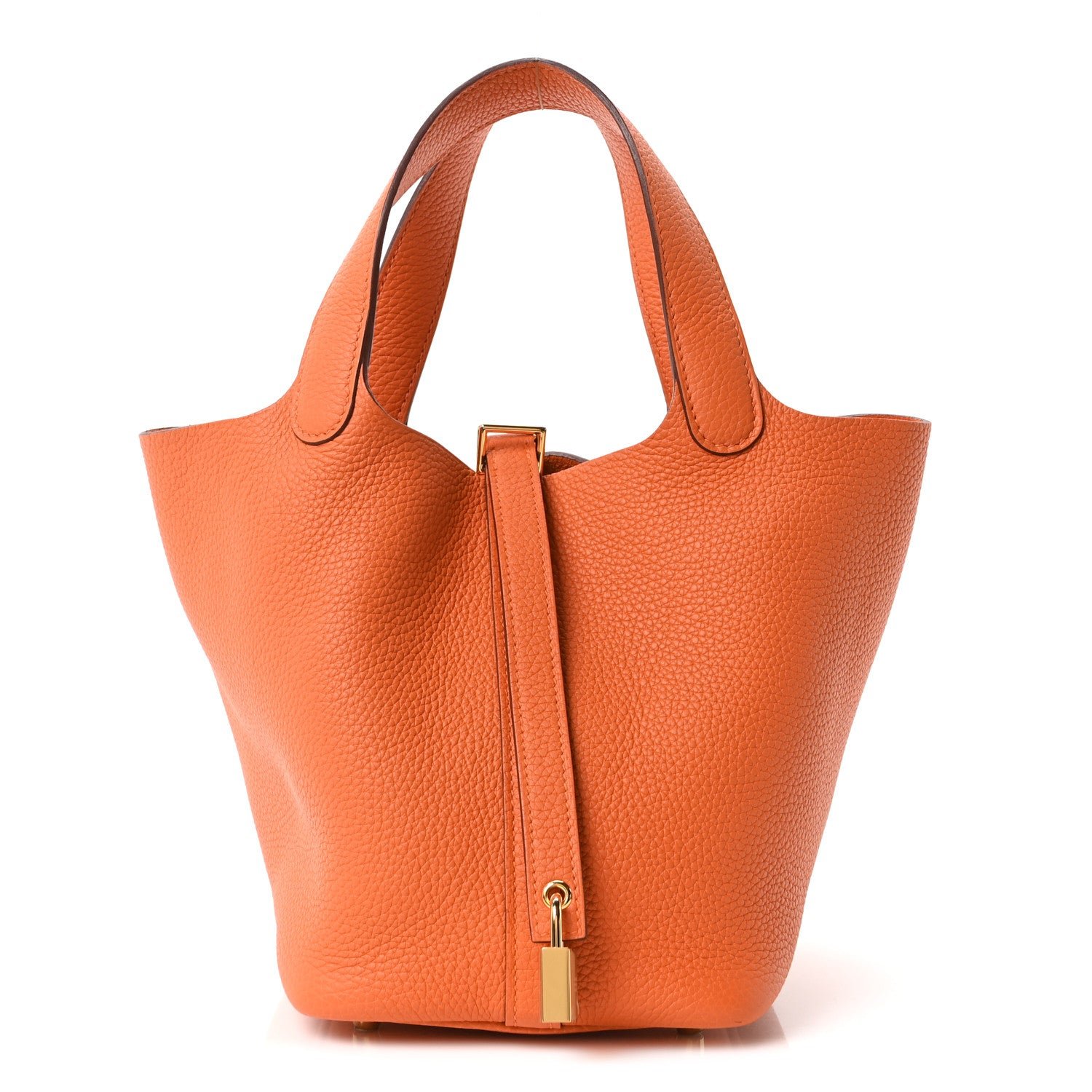 Hermes Hermes Taurillon Clemence Picotin Lock 18 PM Orange