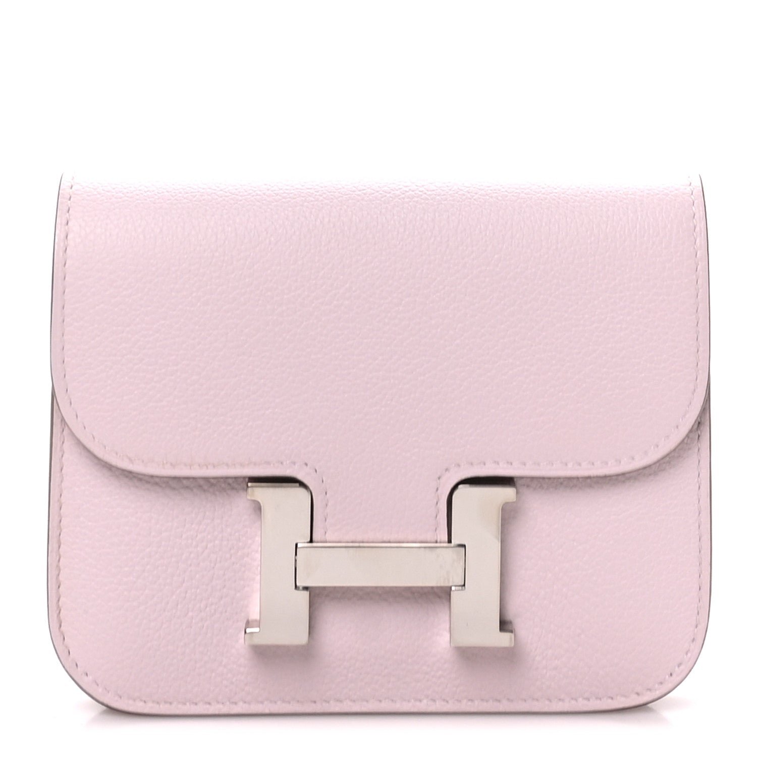 Hermes Evercolor Bi-Color Constance Slim Wallet Mauve Pale Rouge Sellier