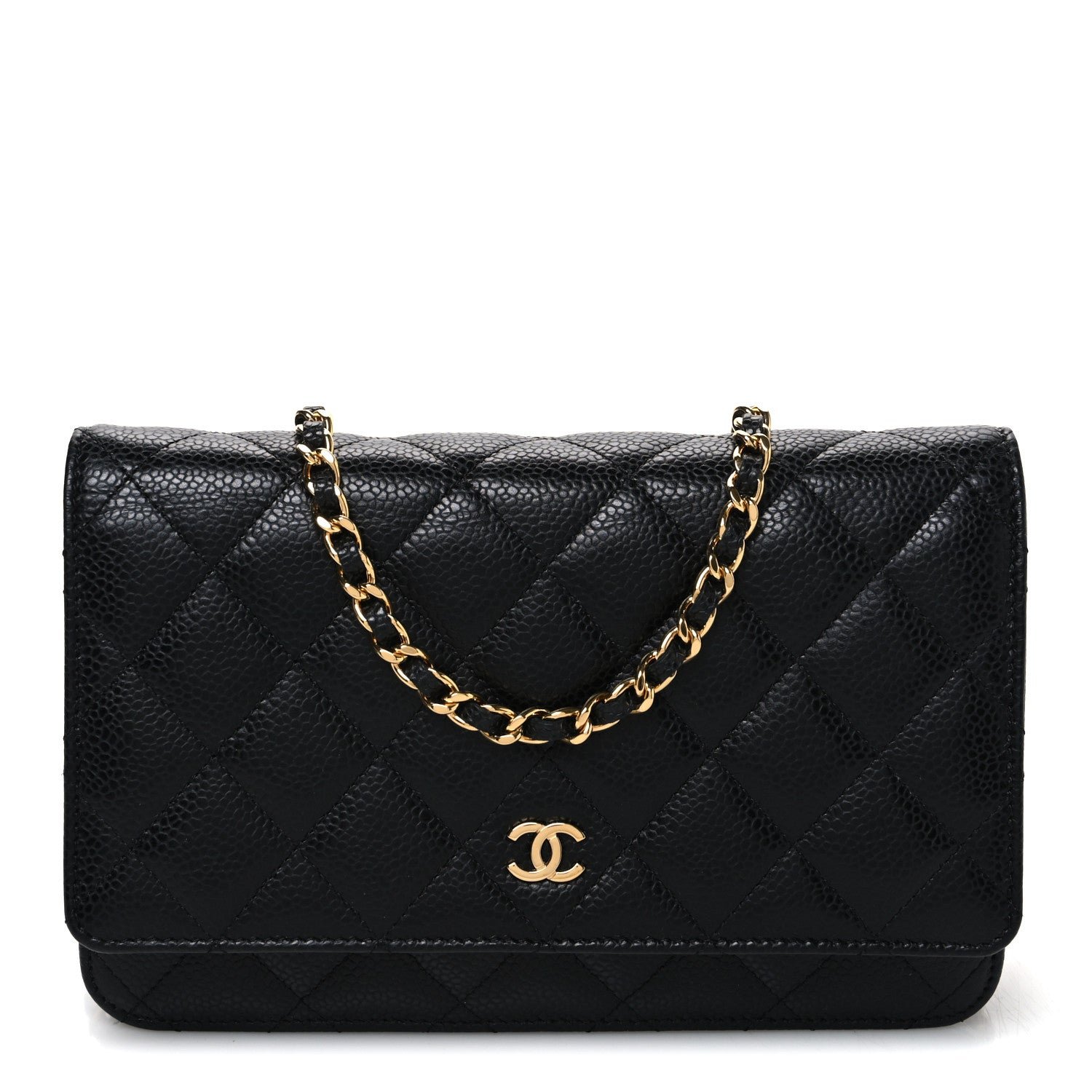 Chanel Caviar Quilted Wallet on Chain WOC Black